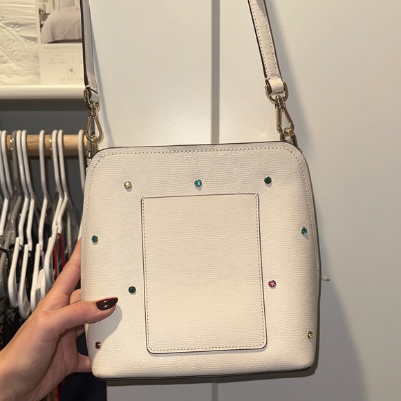 Kate Spade Cream Shoulder Bag with Jewel Accents - Picture 2 of 4